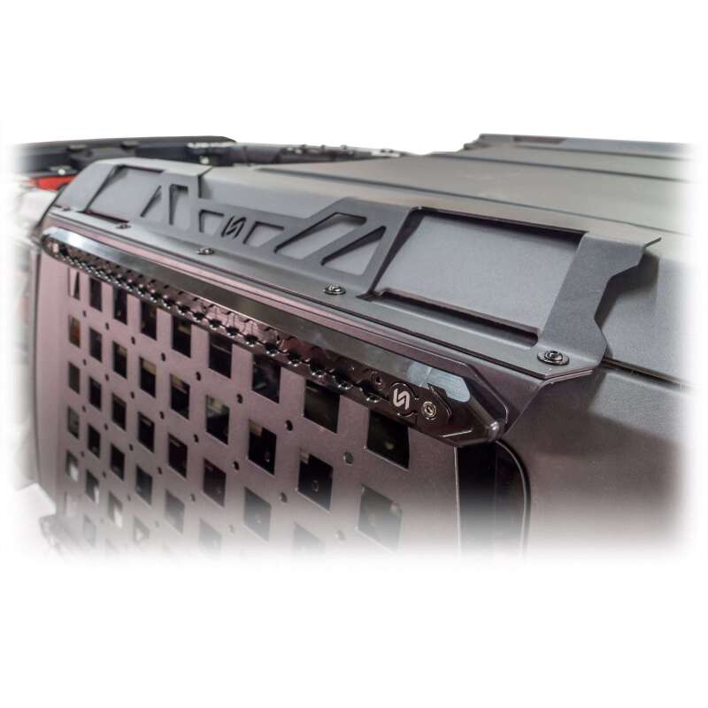 TURN Offroad Ford Bronco 2021+ side Molle panels installed on OE hard top, durable offroad accessory for 4-door model.