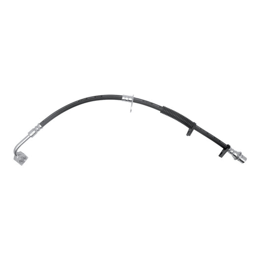 DFC Chevrolet Camaro front-left brake hose from the brake line kit, showing the flexible rubber and metal fittings.