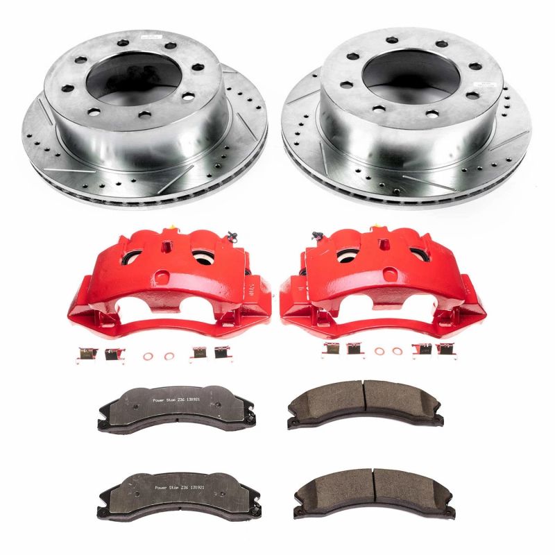 PowerStop rear Z36 truck and tow brake calipers for Chevrolet Silverado 3500 HD 2011-2019, performance brake caliper set