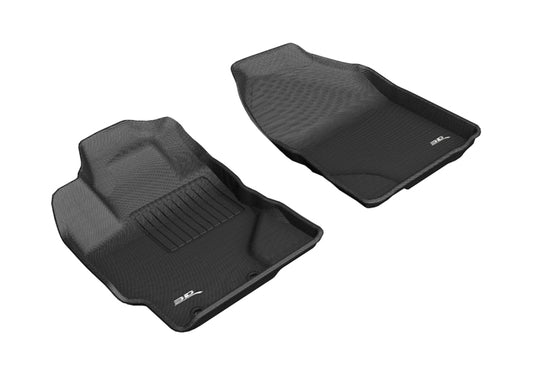 Black 3D MAXpider rubber floor mat for 2016-2019 Toyota Prius C first row, featuring textured surface and custom fit design.