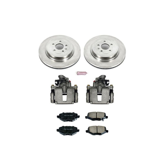 PowerStop rear autospecialty brake kit with calipers for Ford Explorer 2013-2019, showing brake calipers and rotors.