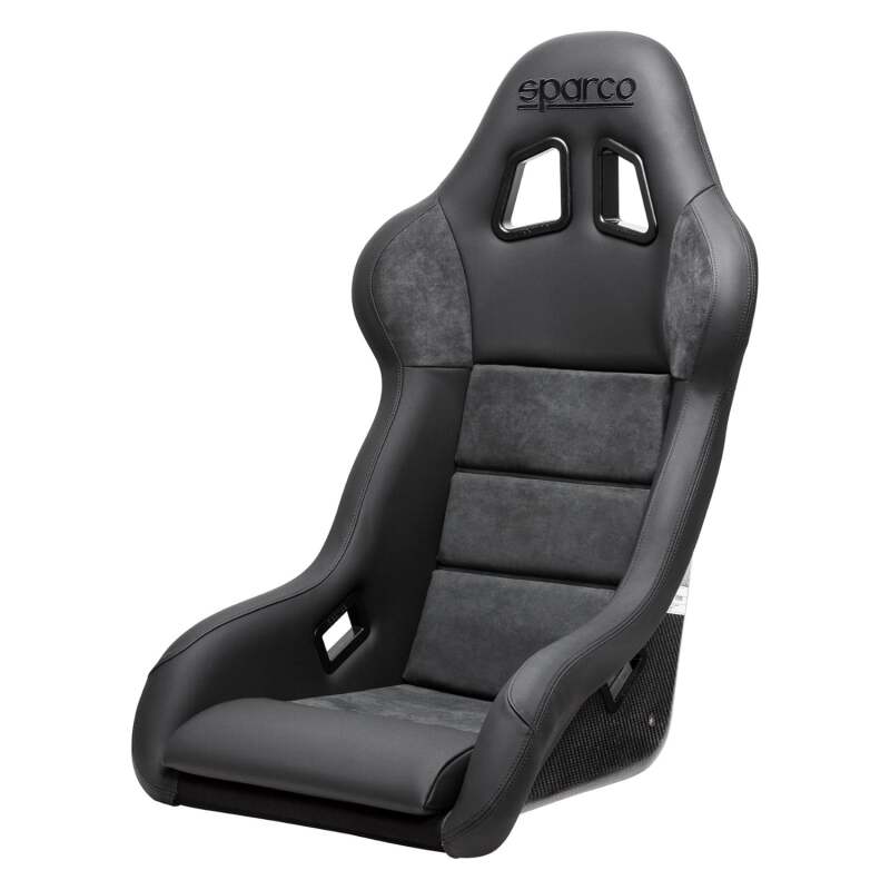 Sparco EVO Perforated Carbon Black race seat with ergonomic design and black perforated upholstery for racing comfort.