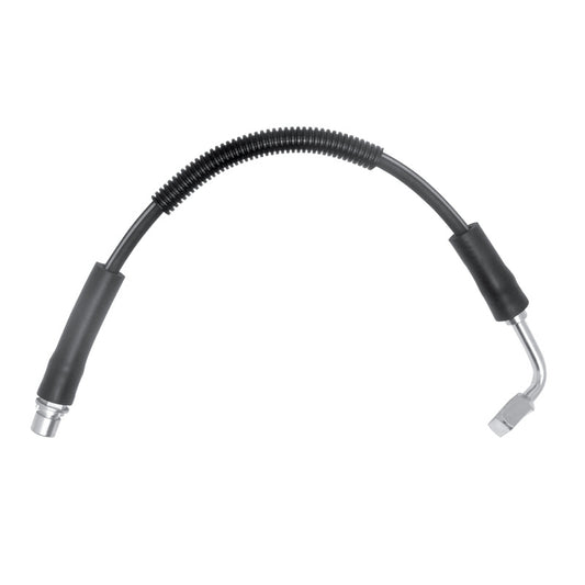 DFC 2007 Cadillac CTS front left brake hose from brake line kit, showing the flexible rubber and metal fittings.