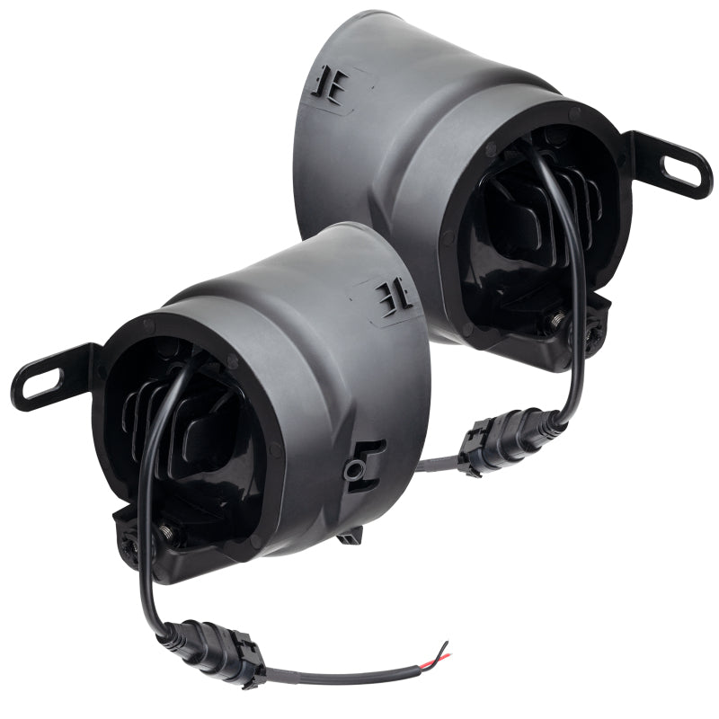 Pair of Oracle Lighting high-powered LED fog lights with metal bumper mounts for Toyota Tundra 2007-2013, 6000K white light.