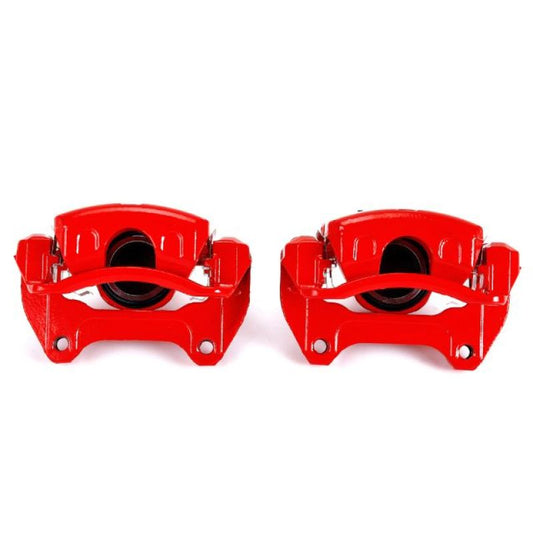 PowerStop 2016 Buick Cascada front red performance brake calipers with brackets, pair, for enhanced braking performance.