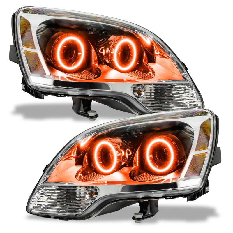 Oracle Lighting LED halo headlights for 2008-2012 GMC Acadia with amber halos, pre-assembled non-HID headlight units.