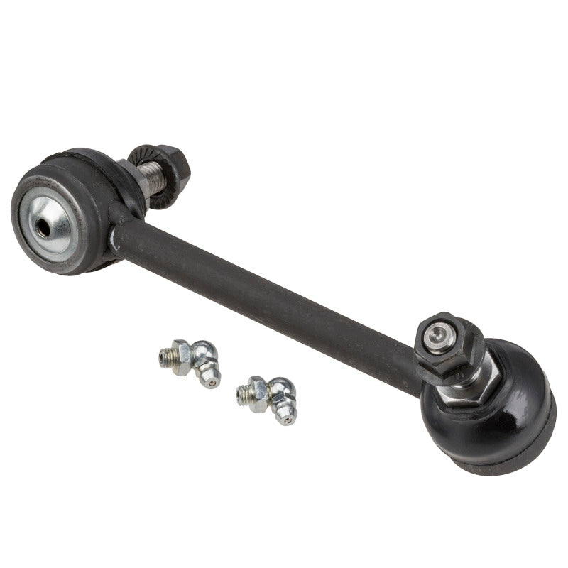 Moog front left sway bar endlink kit for Isuzu i-350 2006 model, showing the metal link with rubber bushings.