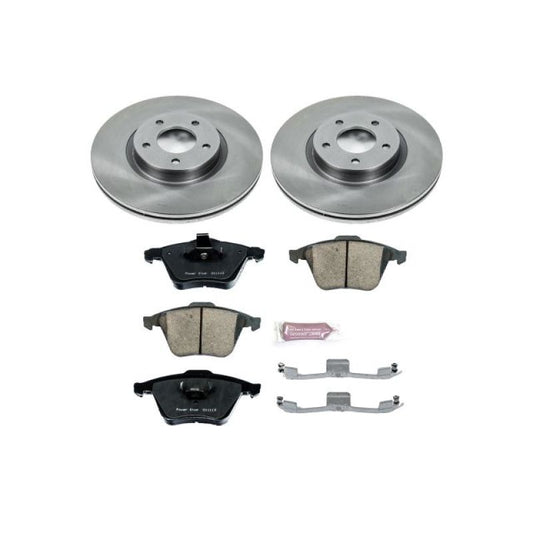 PowerStop OE brake kit for Mazda 3 (2007-2013) front auto specialty brake components with rotors and pads.