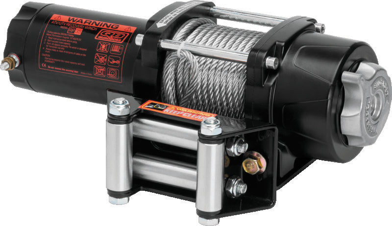 QuadBoss Winch Kit - 39ft x 7/32in Cable - 3.5hp - Roller Fairlead - Wired Remote - 3500lb