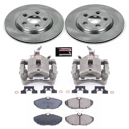 PowerStop rear brake kit with calipers for 2005 Jaguar Vanden Plas, OE-style autospecialty brake components.