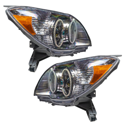 Oracle Lighting LED Halo Headlights for 2006-2009 Toyota 4-Runner with red accents, pre-assembled, showcasing sleek headlight design.