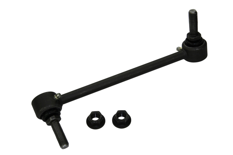 Moog Cadillac ATS front right sway bar endlink, automotive suspension part, showing the metal link and bushings.