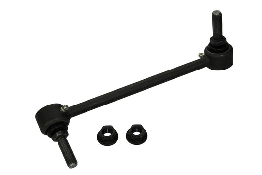 Moog Cadillac ATS front right sway bar endlink, automotive suspension part, showing the metal link and bushings.