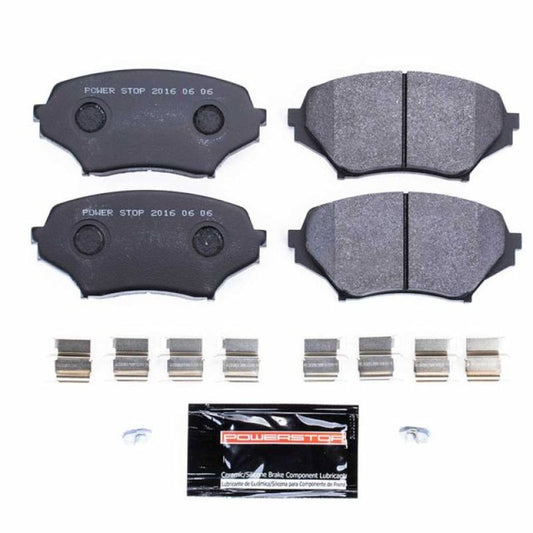 PowerStop front track day SPEC brake pads for Mazda MX-5 Miata, racing brake pads with high-performance design.
