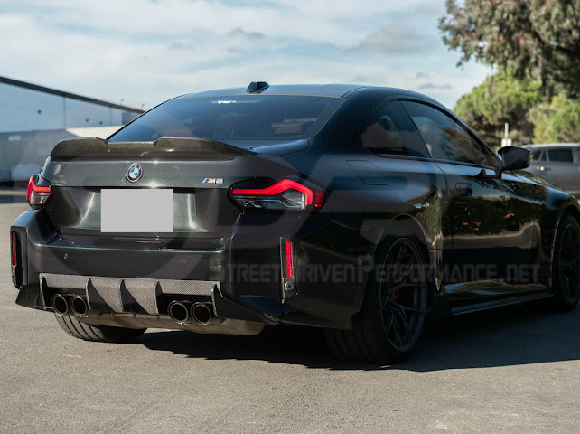 2023-UP BMW G87 M2 | FACTORY STYLE CARBON FIBER REPLACEMENT REAR BUMPER REFLECTOR TRIM PAIR