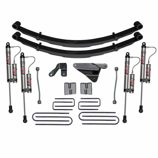 Skyjacker 6-inch lift kit for 2000-2004 Ford F250 F350 V10 trucks, featuring durable suspension components and lift spacers.