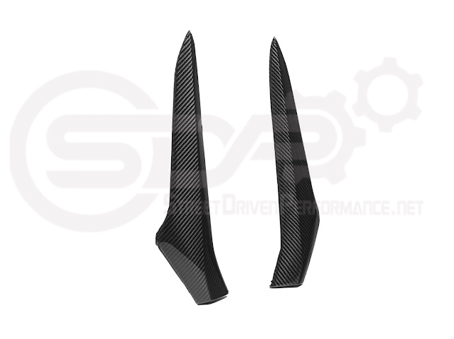 Carbon fiber side fender intake vent doors for 2023 Corvette C8 E-Ray and Z06, replacement trim by Street Driven Performance.