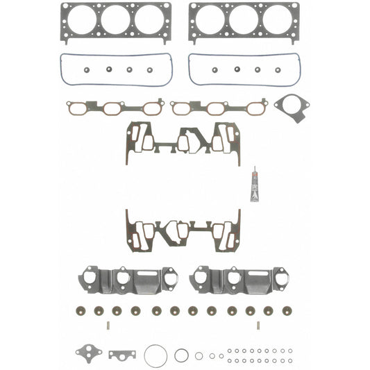 Fel-Pro Pontiac Grand Am HS 9071 PT PermaTorque engine cylinder head gasket set laid out on a white background.