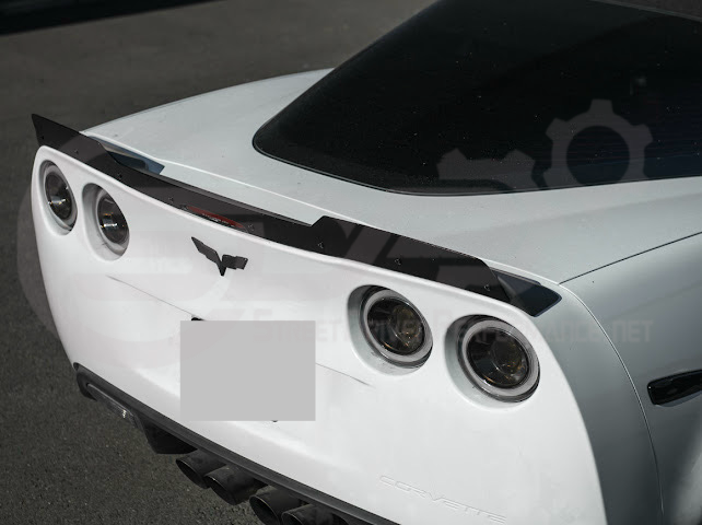 2005-2013 Corvette C6 | ZR1 Extended Style Rear Wing Wickerbill Spoiler (Matte or Gloss Black)