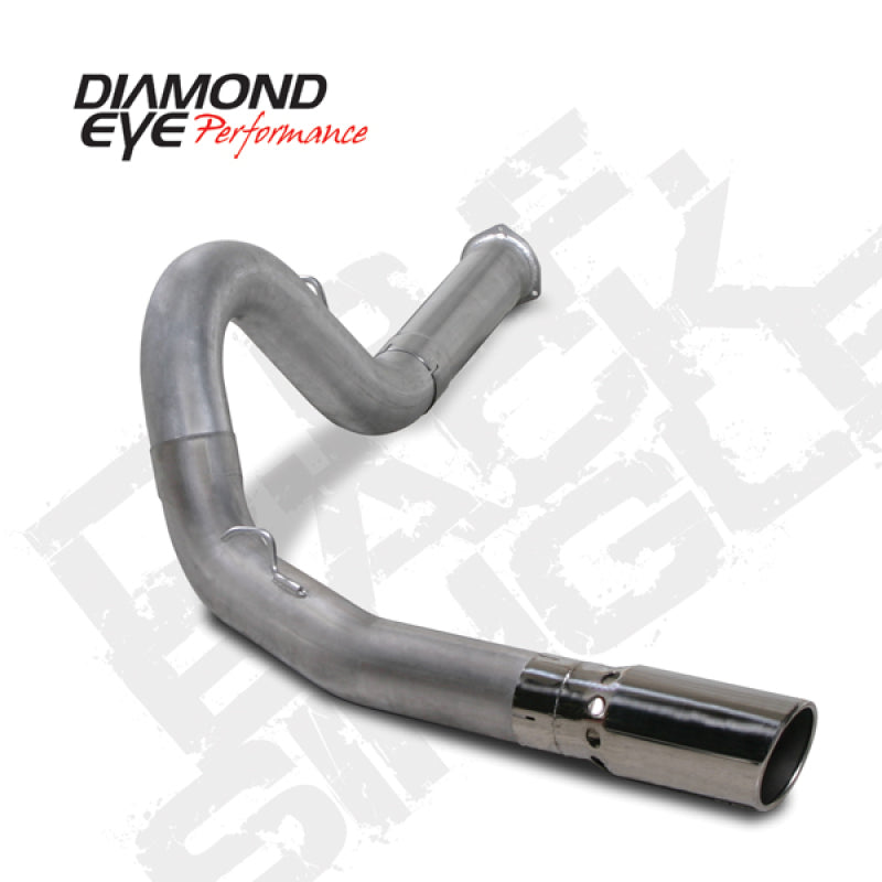 Diamond Eye Performance DPF Back exhaust kit for 2007-2008 Chevy 2500/3500 6.6L Duramax diesel truck, showing the exhaust pipe and muffler