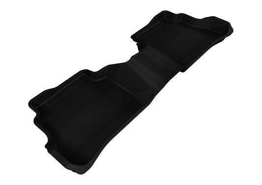 Black 3D MAXpider rubber floor mats for Mazda CX-5 2013-2016 second row, showing textured surface and tailored fit.