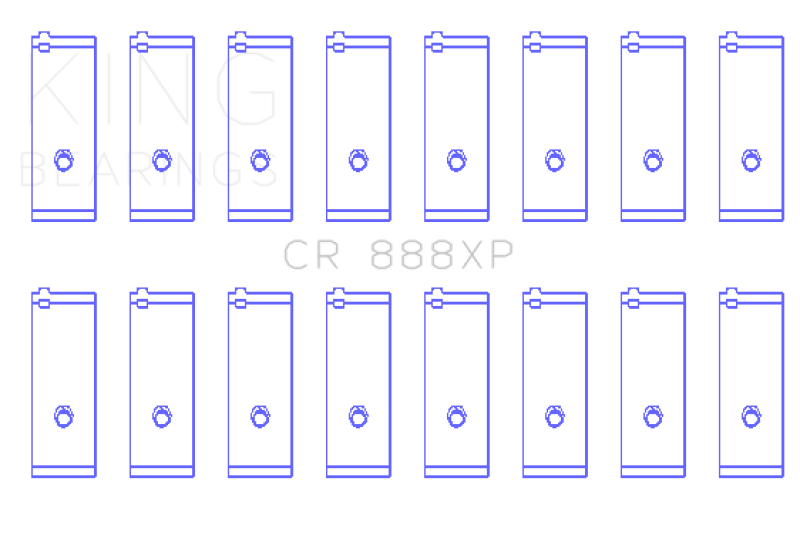 King Engine Bearings Toyota 1UZ-FE / 2UZ-FE / 3UZ-FE (Size +0.25mm) Connecting Rod Bearing Set
