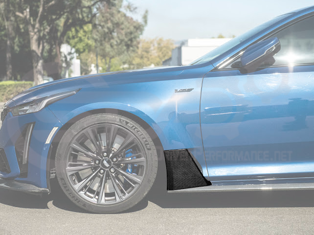 2022-Present Cadillac CT5-V Blackwing | CARBON FIBER Lower Side Fender Vent Trim Panel Replacement (Pair)