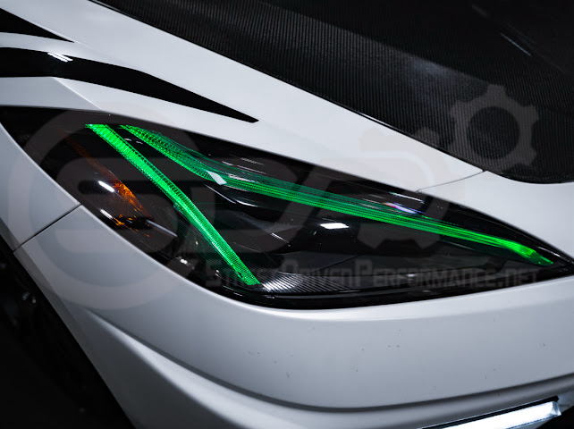 2020-Up Chevrolet Corvette C8 | Custom DRL Conversion Front Headlight Module Set Pair (Amber, Blue, Green, or Red)