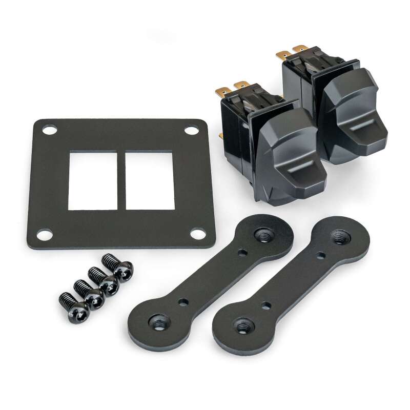 Double Molle Loc Carling switch plate by TURN Offroad, rugged mount with hooks and handles for offroad vehicle utility.