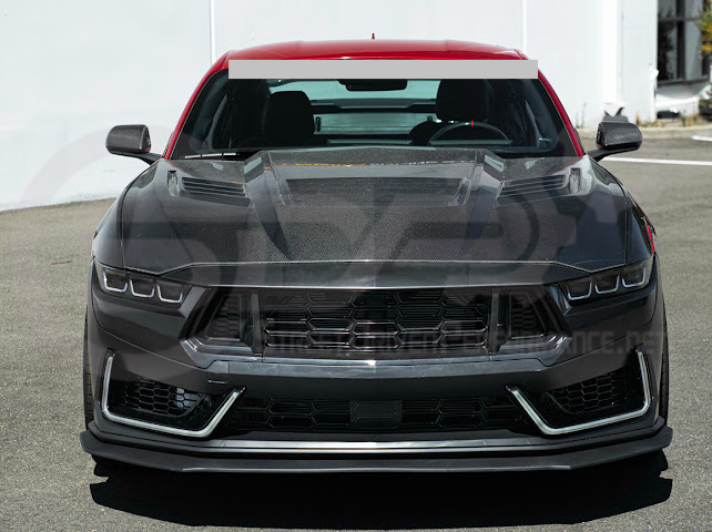 2024-Up Mustang S650 EcoBoost & GT | Dark Horse Style Front Bumper Full Replacement Kit w/ LED Light Side Grille