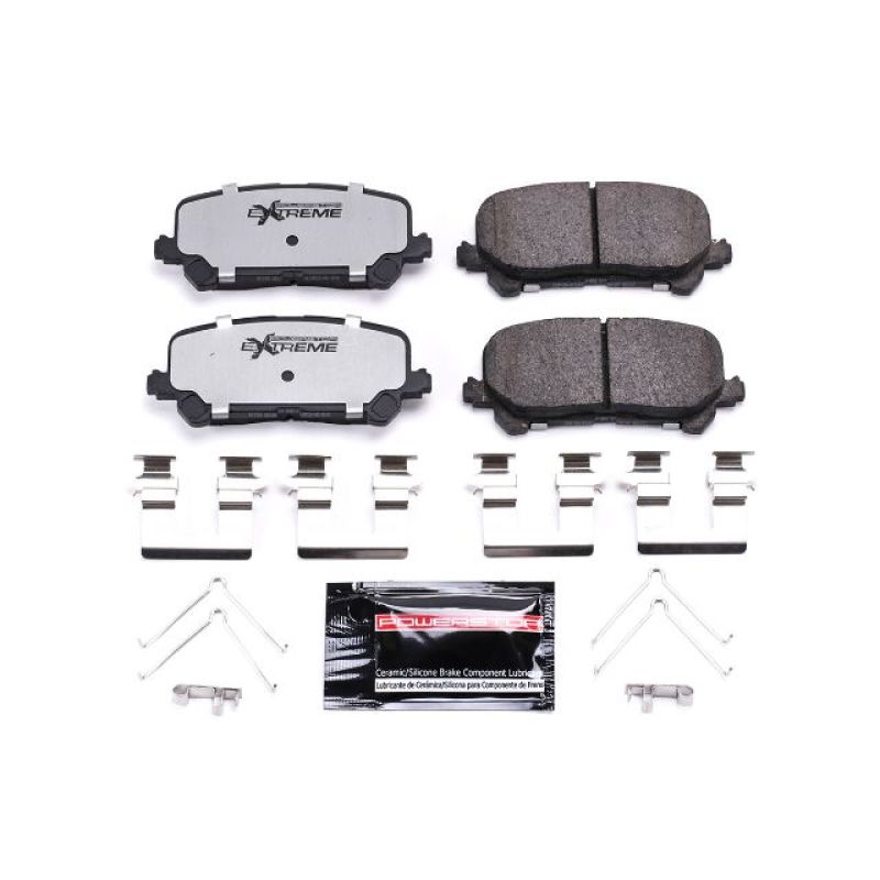 PowerStop rear Z36 truck and tow brake pads with hardware for Acura MDX 2014-2016, performance brake pads in packaging