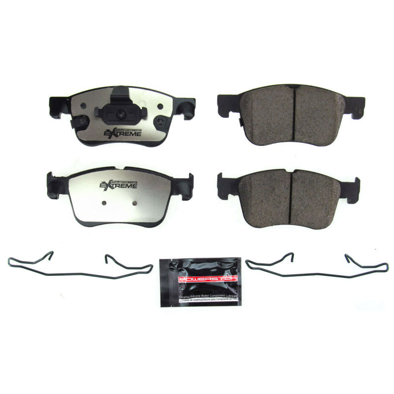 PowerStop rear Z36 truck and tow brake pads for Ford Bronco Sport 2021-2022, with hardware for performance braking.