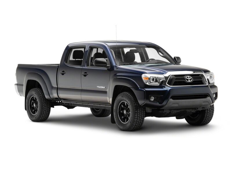 Raxiom Toyota Tacoma headlights with chrome finish, clear lens, and projector style lights for model years 2012-2015.