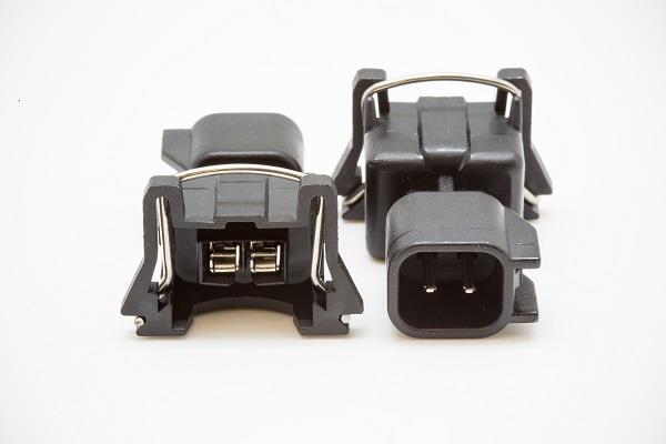 BLOX Racing Bosch to OBD1 fuel injector harness connectors, set of 4, for automotive fuel injector installation and wiring.