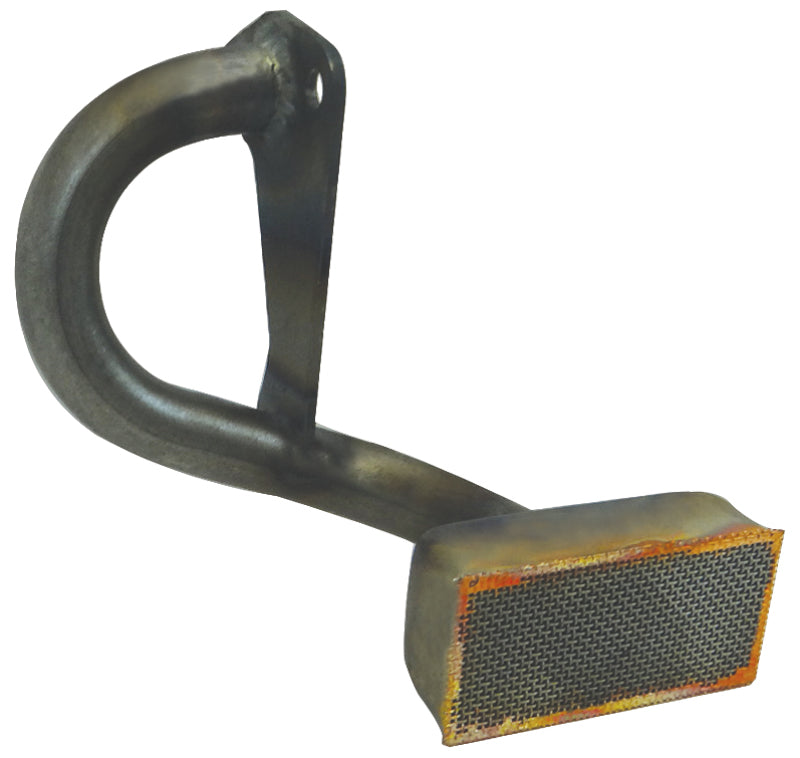 Moroso Ford 289-302 oil pump pick-up, a precision engine oil pickup with metal mesh screen for optimal oil flow.