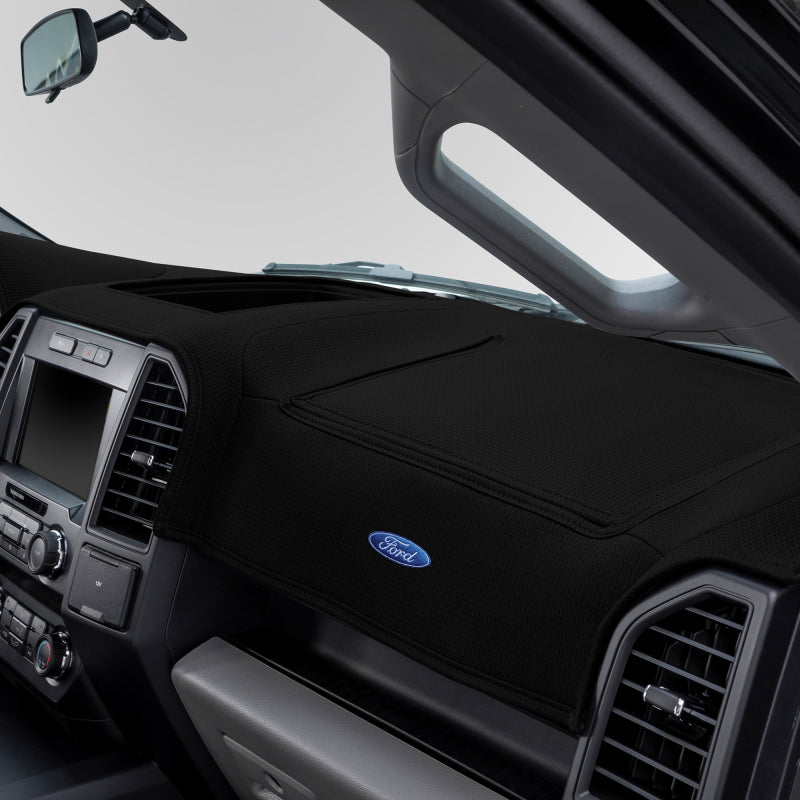 Covercraft limited edition black Ford DashMat for 24-26 models, custom-fit dashboard cover with official licensed design.
