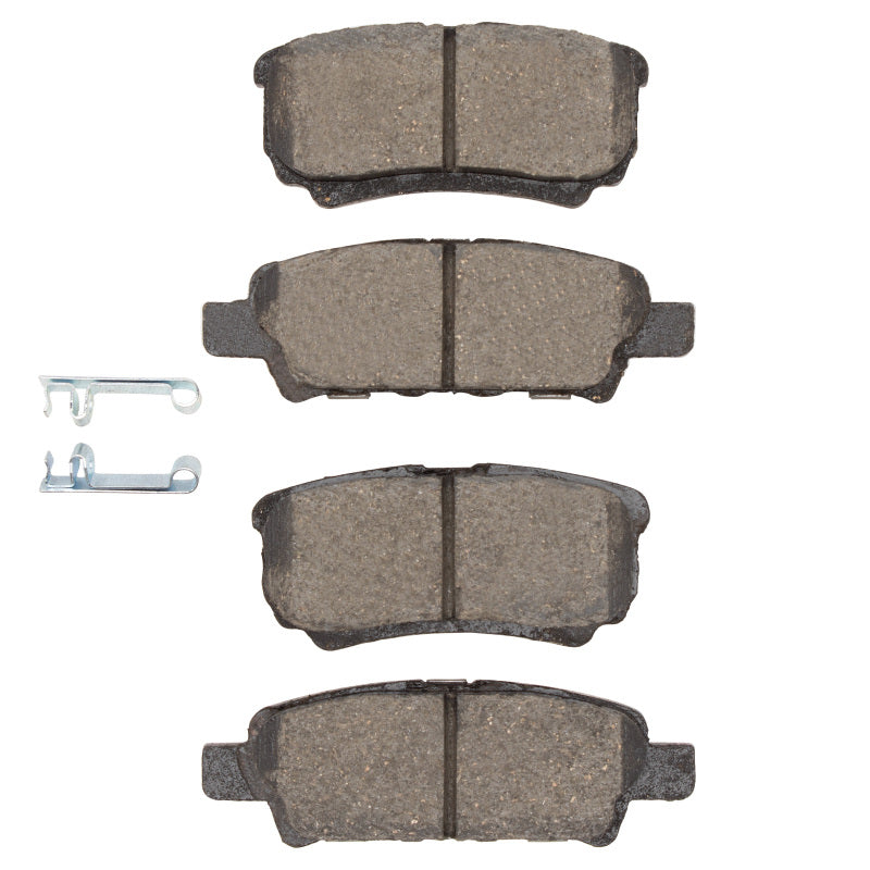 R1 Concepts ceramic brake pads for Chrysler Sebring R1 04-17 rear OE brake pads, shown in the image.