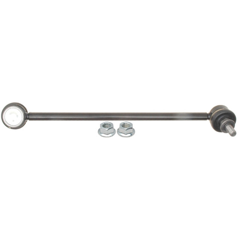 Moog front left sway bar endlink for BMW 335is (2011-2013), showing the metal component with mounting points.