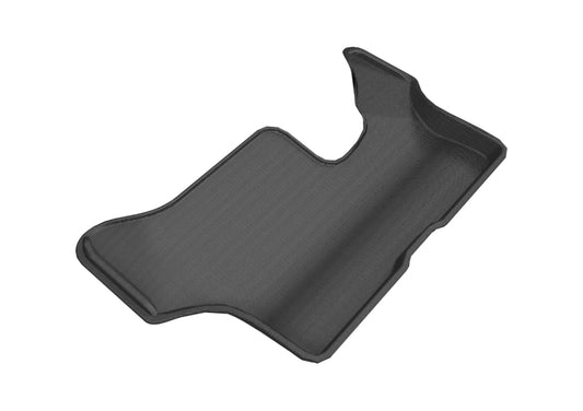 Black 3D MAXpider Land Rover Discovery 3rd row rubber floormats, durable all-weather floor protection for 2017-2020 models.