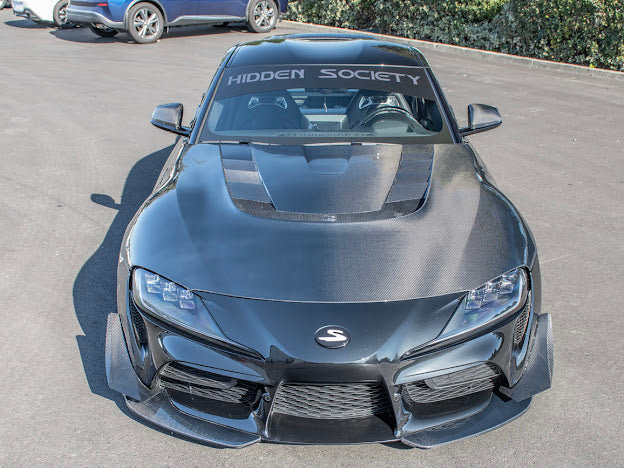 2020-UP TOYOTA SUPRA A91 | CARBON FIBER FRONT SPLITTER LIP GROUND EFFECTS (2 PEICE)