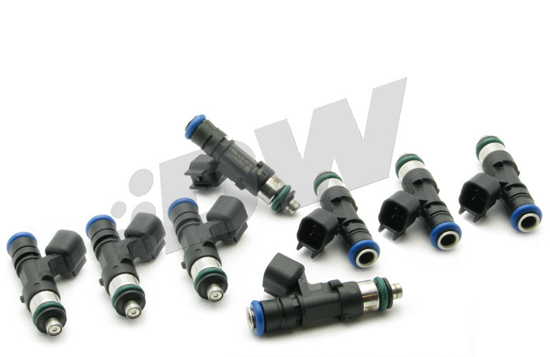DeatschWerks 72lb fuel injector set for LS2, 5.7L, 6.1L HEMI V8 engines, featuring 8 high-performance injectors.