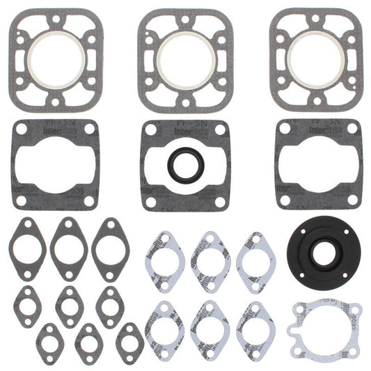 Vertex Pistons engine gasket kit for 73-75 Brutanza 440 with 58mm bore, includes gaskets and oil seals for engine repair.