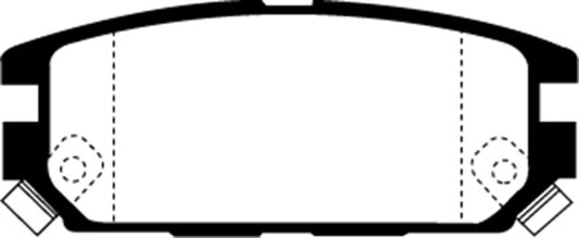 EBC Ultimax2 rear brake pads for 1994-1995 Eagle Talon 2.0 Turbo 4WD, showing OE-style brake pad set with metal backing plates