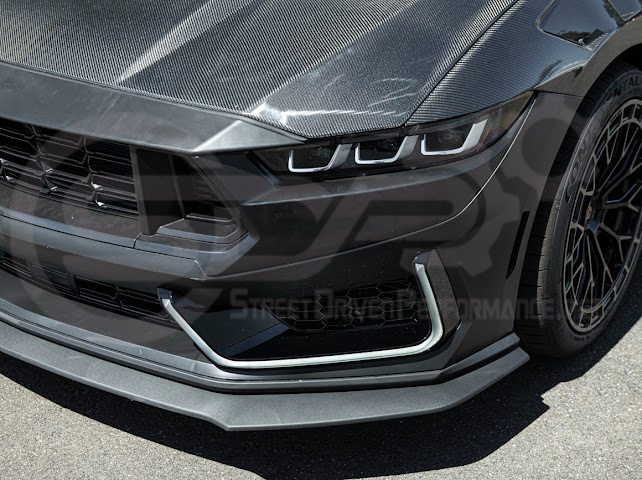 2024-Up Mustang S650 EcoBoost & GT | Dark Horse Style Front Bumper Full Replacement Kit w/ LED Light Side Grille