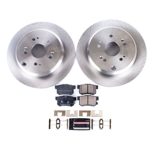 PowerStop OE rear brake kit for 2010-2018 Acura RDX, includes brake pads and rotors for reliable stopping power.