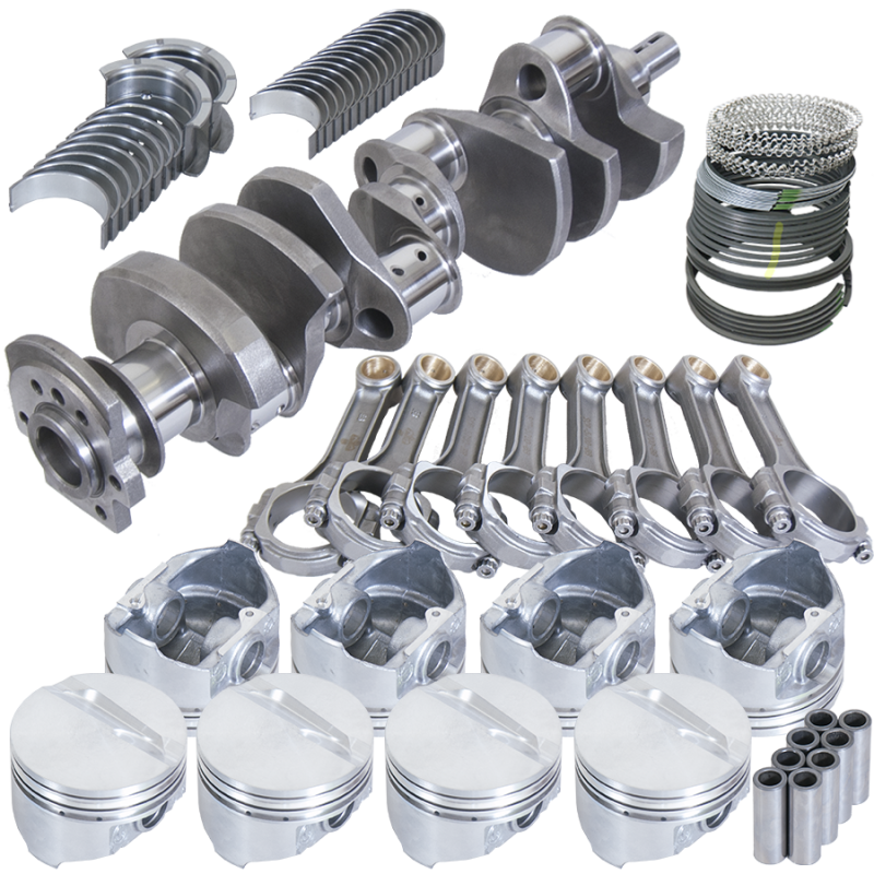Eagle Chevy 350 rear seal and rotating assembly kit with steel components, includes 4.03in bore and 3.75in stroke parts.