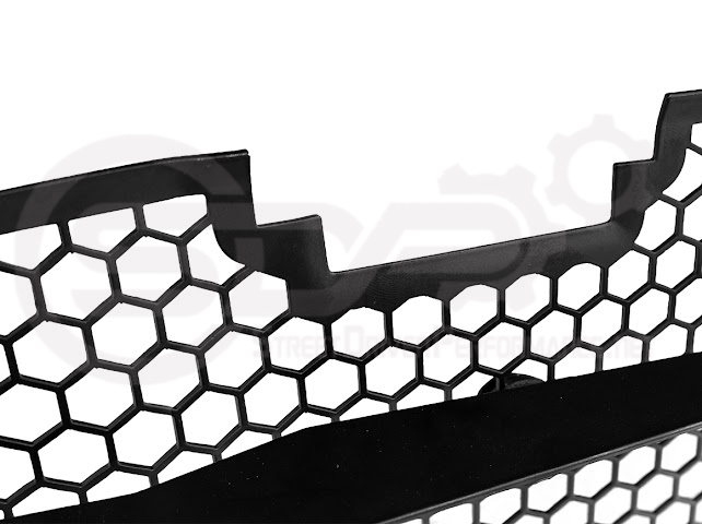 2020+ CHEVROLET CORVETTE C8 STINGRAY & Z51 | FACTORY OEM STYLE GLOSSY BLACK FRONT BUMPER LOWER AIR INLET MESH GRILLE GUARDS