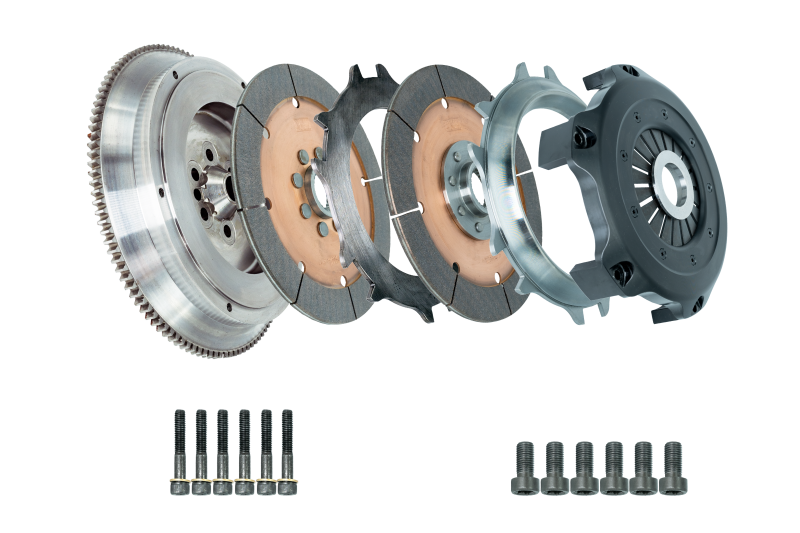 DKM Clutch kit for BMW 135i 2011-2013 with ceramic twin disc, 215mm flywheel, designed for high torque up to 850 ft/lbs.