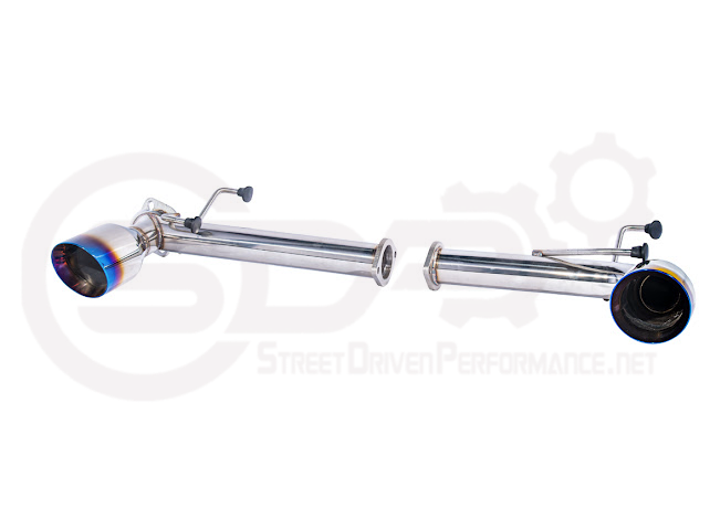 Street Driven Performance exhaust axle back dual exhaust with chrome or burnt blue tips for 2013-2021 Scion FRS, Subaru BRZ, Toyota 86.