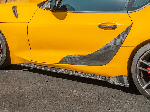 2020-Up Toyota GR Supra A90 A91 | CARBON FIBER Side Skirts Rocker Panels Ground Effects